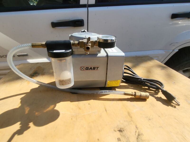 Gast Vacuum Pump 1/8 Hp, 115 V 24hg w fittings 