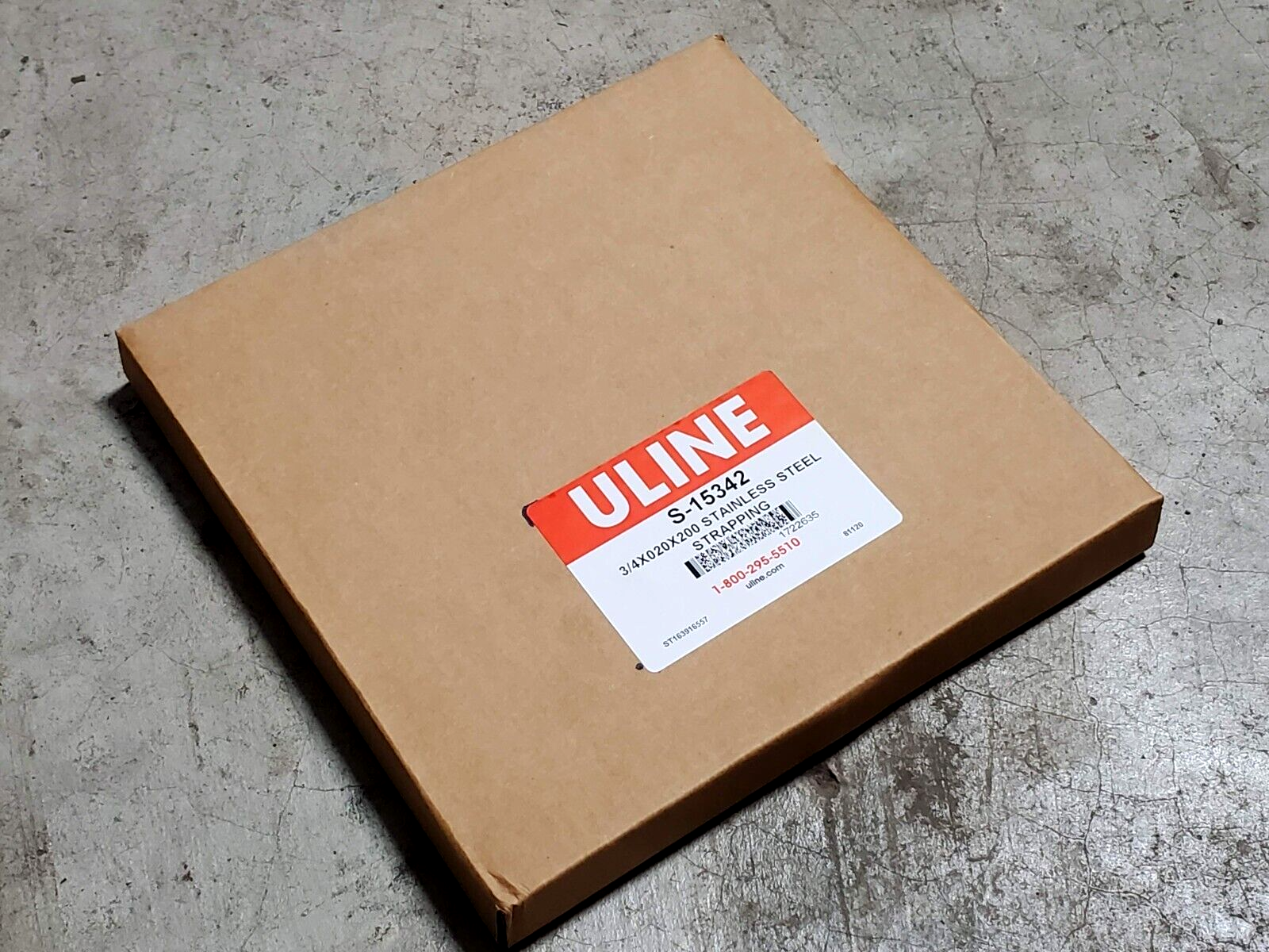 ULINE Stainless Steel Banding, Strapping, Tensioning 3/4" x .020" x 200' Coil HR
