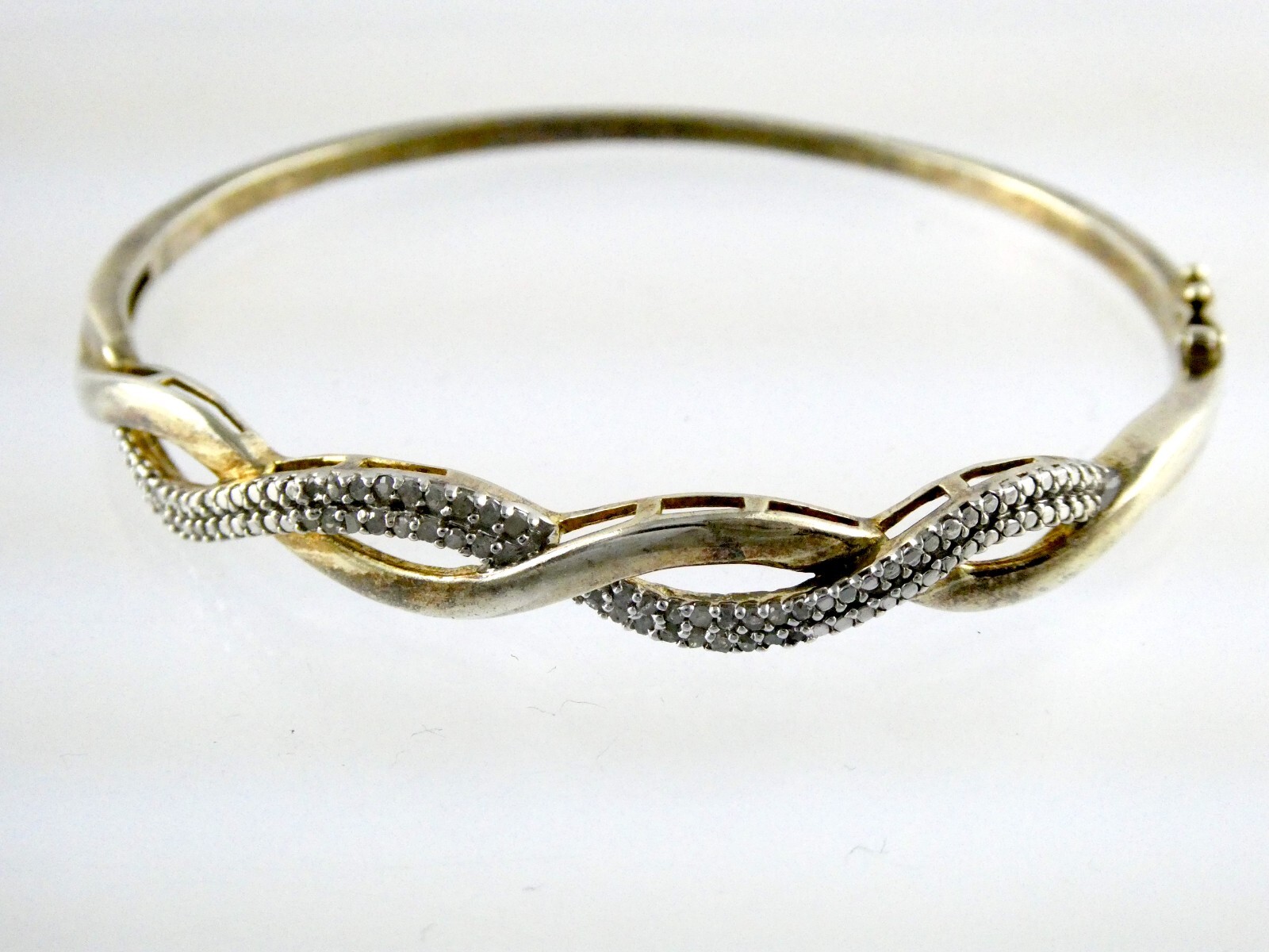 ◆HYERES LOR◆ [BYER] Silver (W) Twist Edge Bangle BH7B52707 Vintage Sterling Silver Twisted Bangle Bracelet 7.5” 6.55g