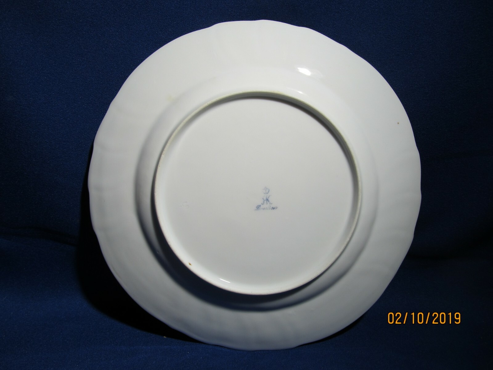 ANTIQUE 1910 RK Dresden Dinner Plates Floral & Gold Trim - 10 Unique Designs