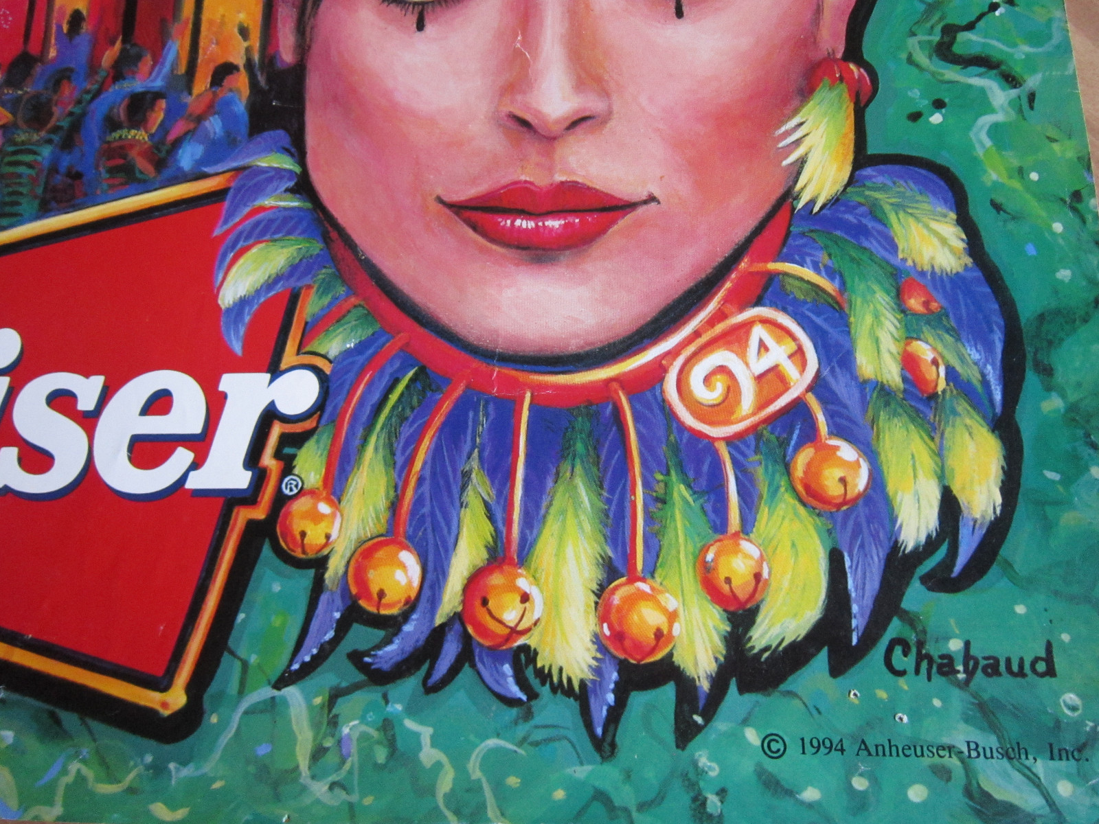 1994 MARDI GRAS - Budweiser New Orleans Poster Beautiful 22x30