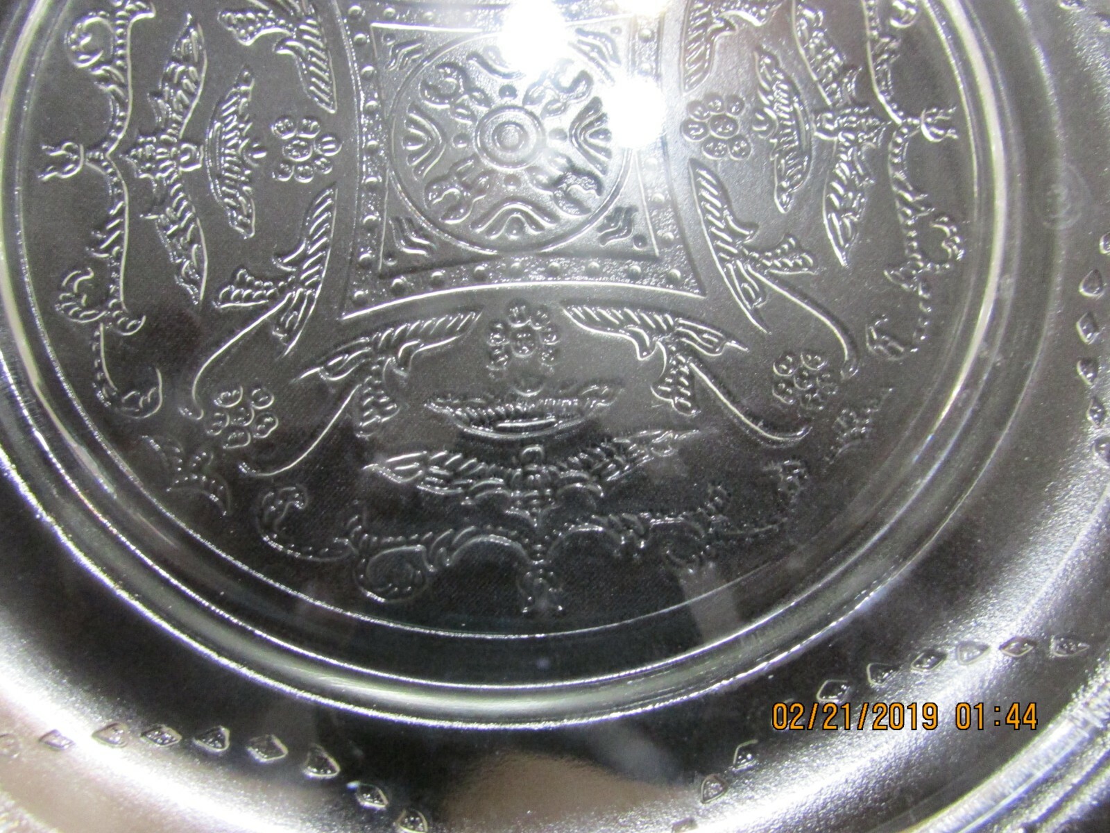 Vintage Cut Glass Dessert Plates