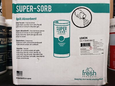 Super-Sorb Spill Abdorbent Lemon Scent 12oz Cans- CASE OF 6