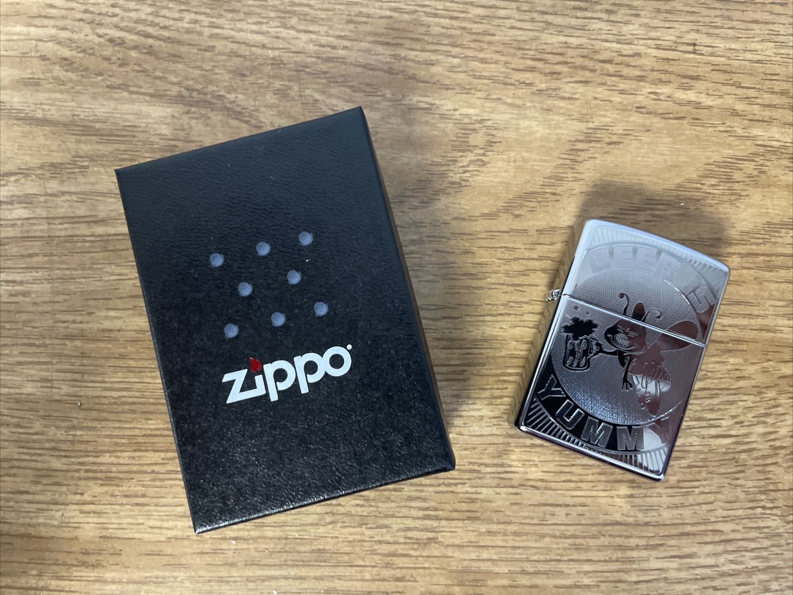Genuine Zippo Lighter 2007 Beer is Yummy with Box 24047
