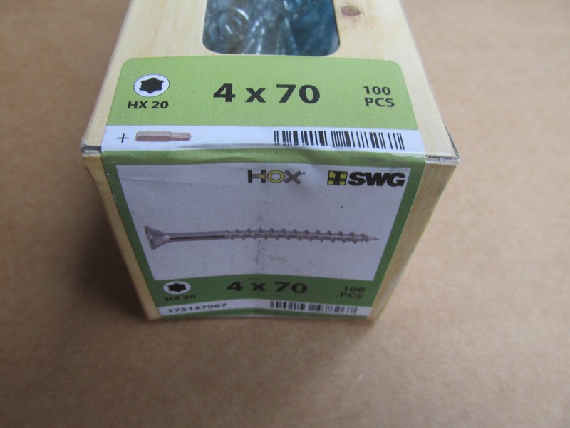 Holzschrauben Packung 4x70mm 100stÃ¼Ck Inkl.Bit / Aktion Dv3h2reg3k14