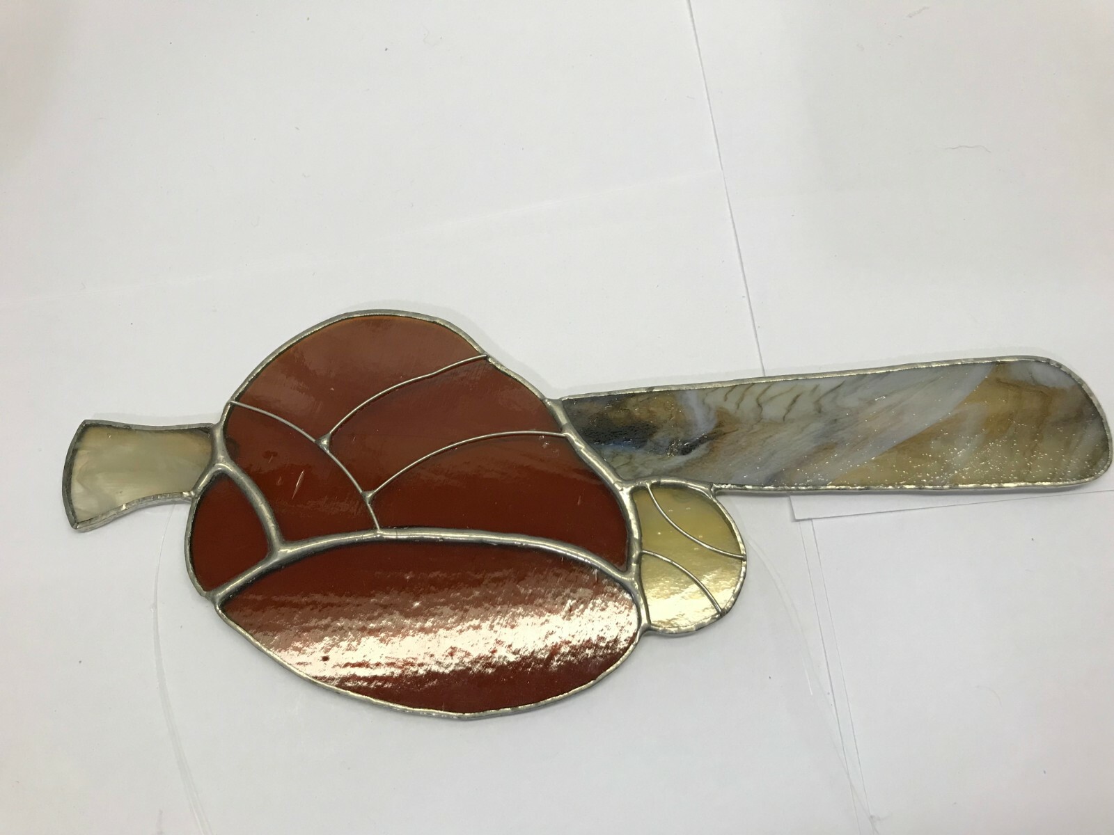 Vintage Stained Glass Window Suncatcher Baseball Bat Glove Sport