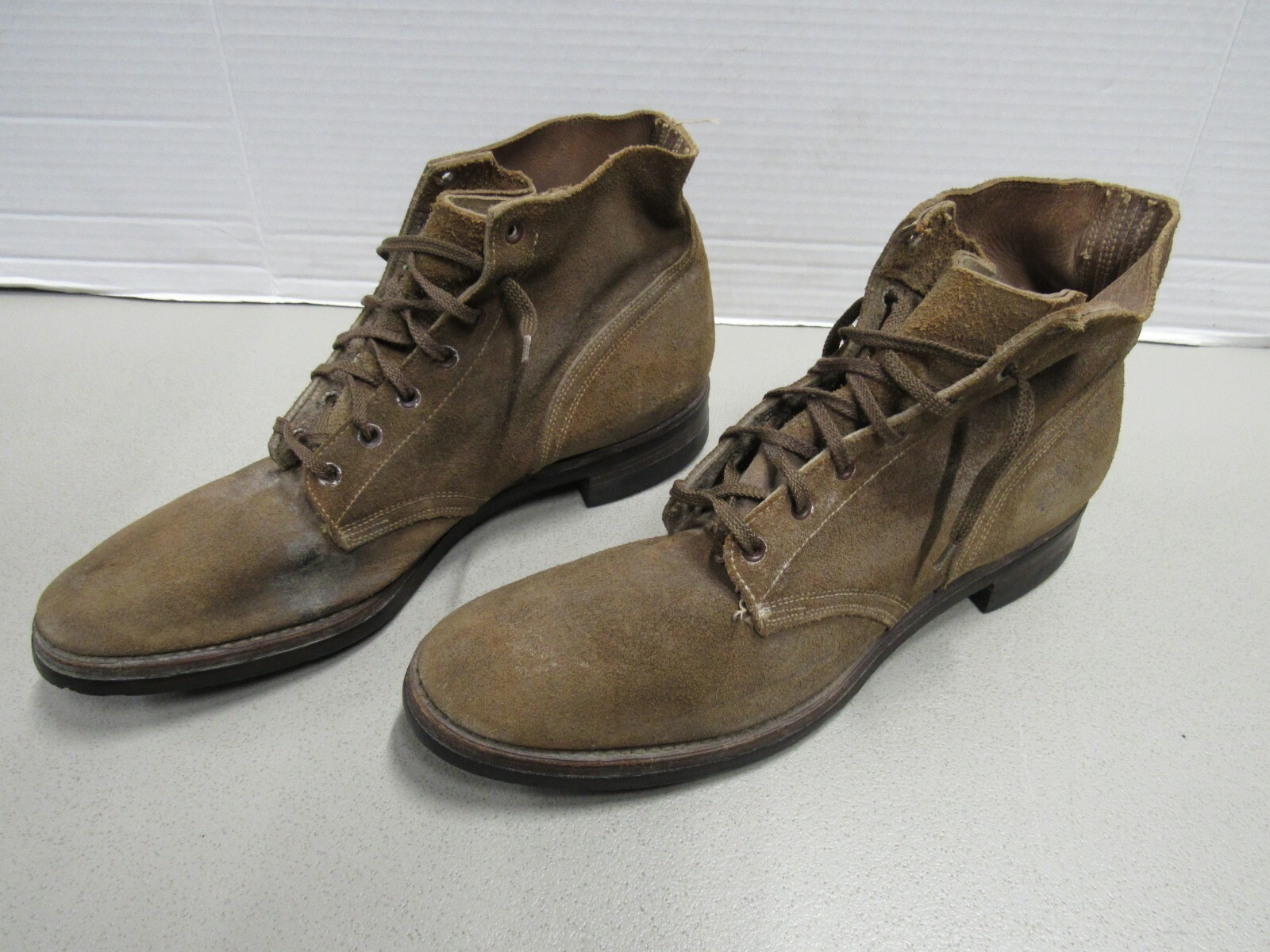 WW2 US WAC Womens Low Quarter Roughout Type Boots Shoes Made