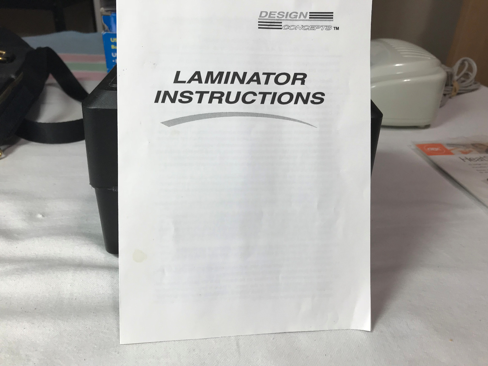 DESIGN CONCEPTS LAMINATORMODEL DC-4H  WITH INSTRUCTIONS AND SUPPLIES