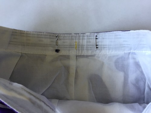 Mini Boden Girls 7-8 Purple White Bold Floral Yellow Ribbon Modest Skirt Lined