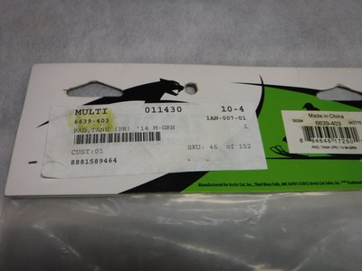 Arctic Cat Tank Pad pair kit 6639-403 M6 M8 Turbo Green
