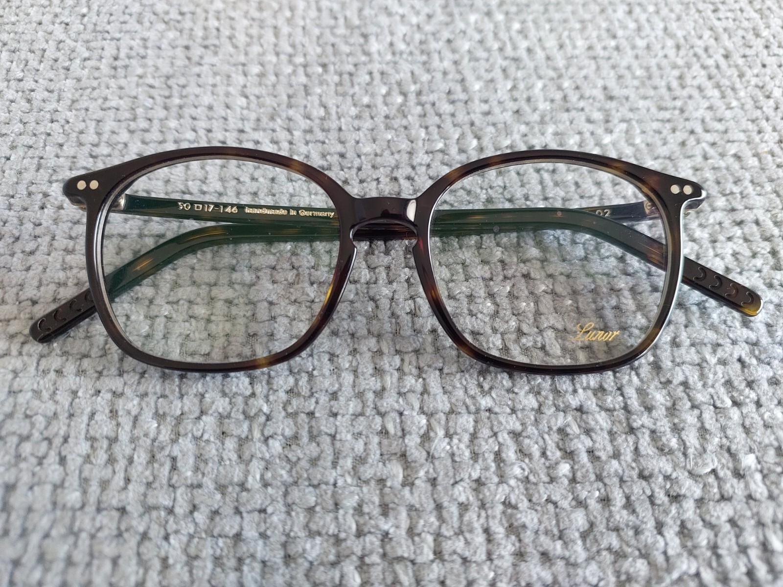 ルノアヴィンテージA5 222 LUNOR Acetate Square Eyeglasses A5 Mod.236 Col.02 Dark
