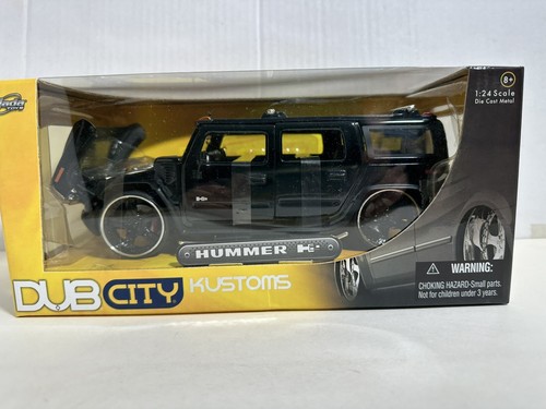 DUB CITY HUMMER H2 1:18 ミニカー Amazon | 1/18 Jada ハマー H2 Dub City 6.0V8 ブラック Hummer