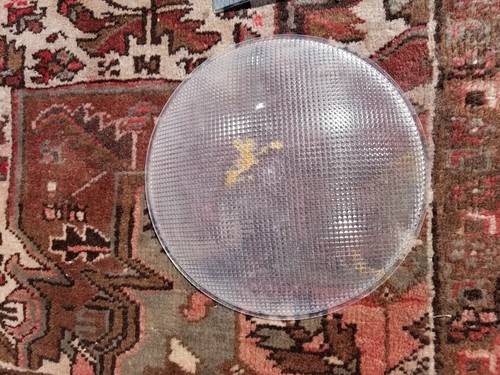 Glass Ceiling Light Shade Square Cover Art and round plastic cover Deco
