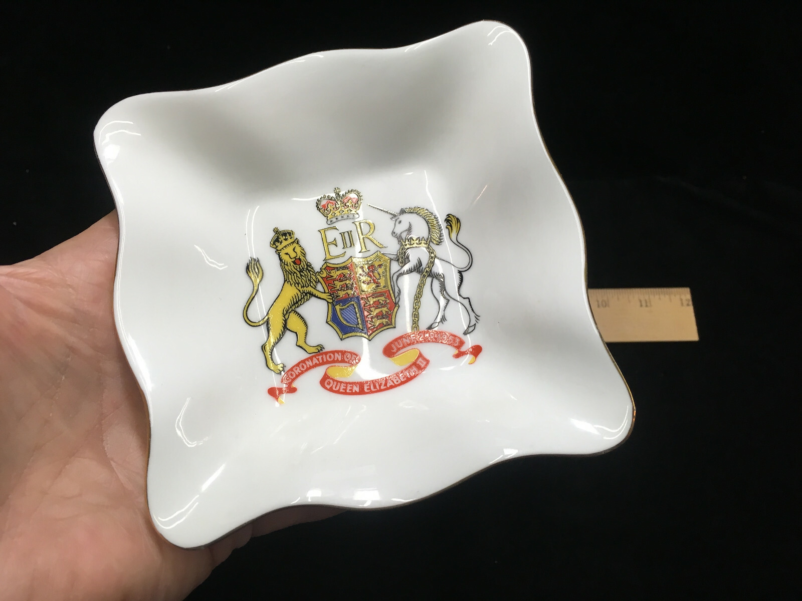 Queen Elizabeth Coronation Dish June 2, 1953 Foley English Bone China 4 3/4