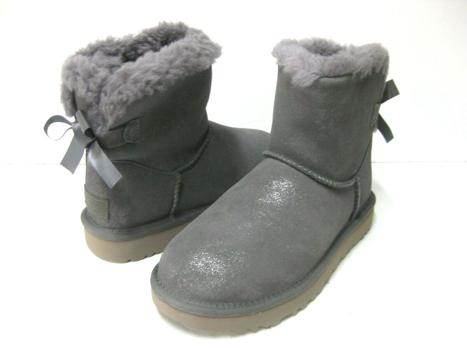 ☆【UGG】☆UGG W Mini Bailey Bow ll Shimmer☆Nightfall☆ UGG MINI BAILEY BOW II SHIMMER WOMEN BOOTS NIGHFALL US 6 /UK