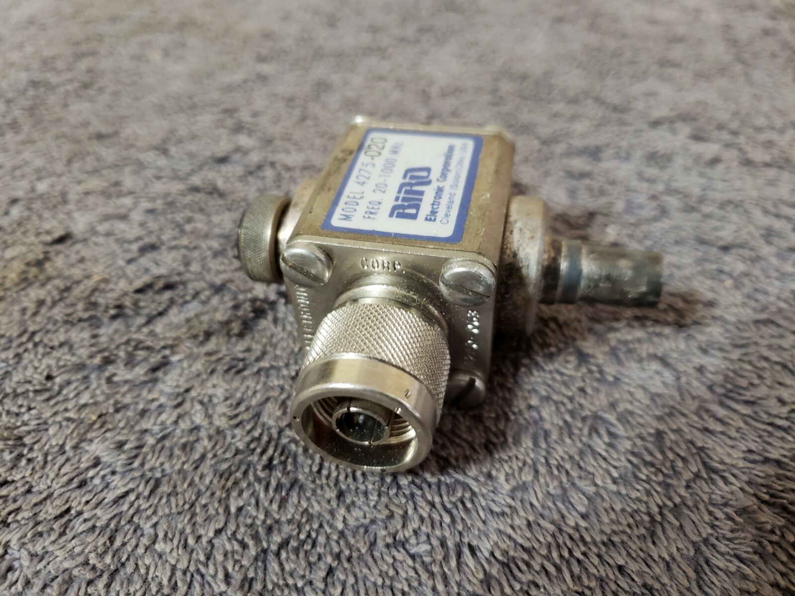 Bird 43 Thruline 4275-020 Variable RF Sampler 20-1000MHz wattmeter element UHF