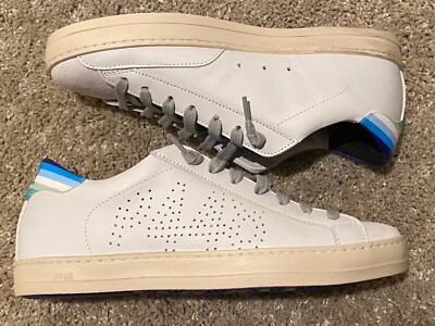 P448 Women's You Can Surf Later White Leather Multicolor Sneakers Size US 6.5