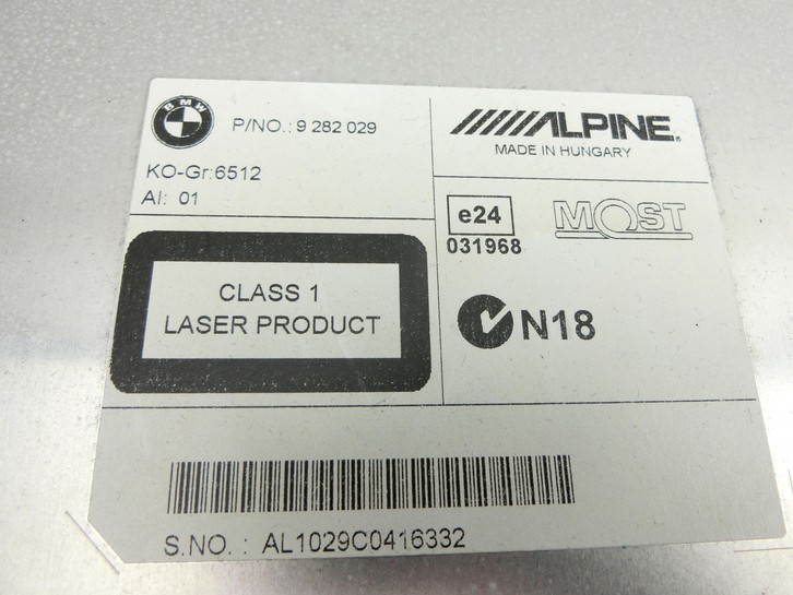 BMW F11 520d 10-13 Navigationssystem Navi Alpine Business BMW F11 520d 10-13 18.05.2012 9282029 gebraucht Vorschau 3