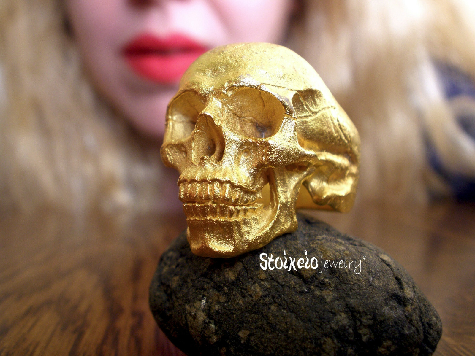 アクセサリー GOLD KID BRASS SKULL RING GOLD KID BRASS SKULL RING