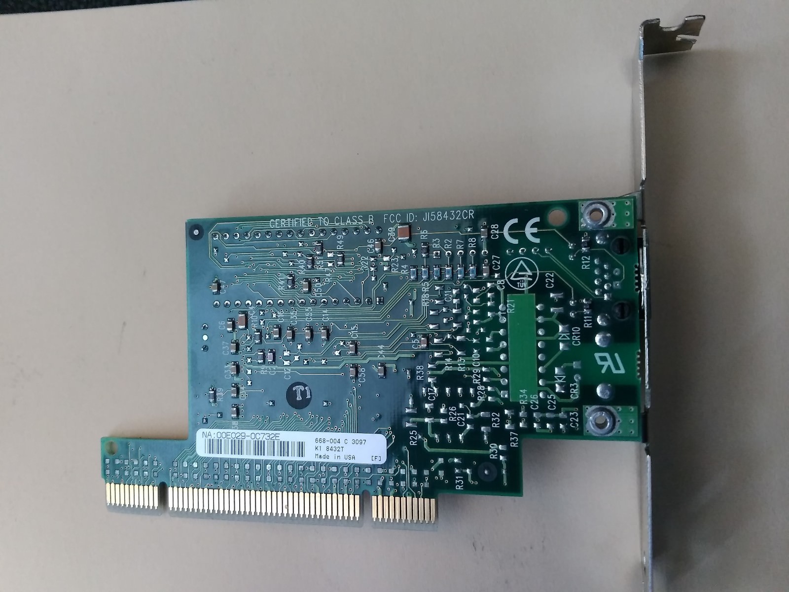 SMC PCI Ethernet Etherpower Network Card 60-600668-001 Rev A 1296