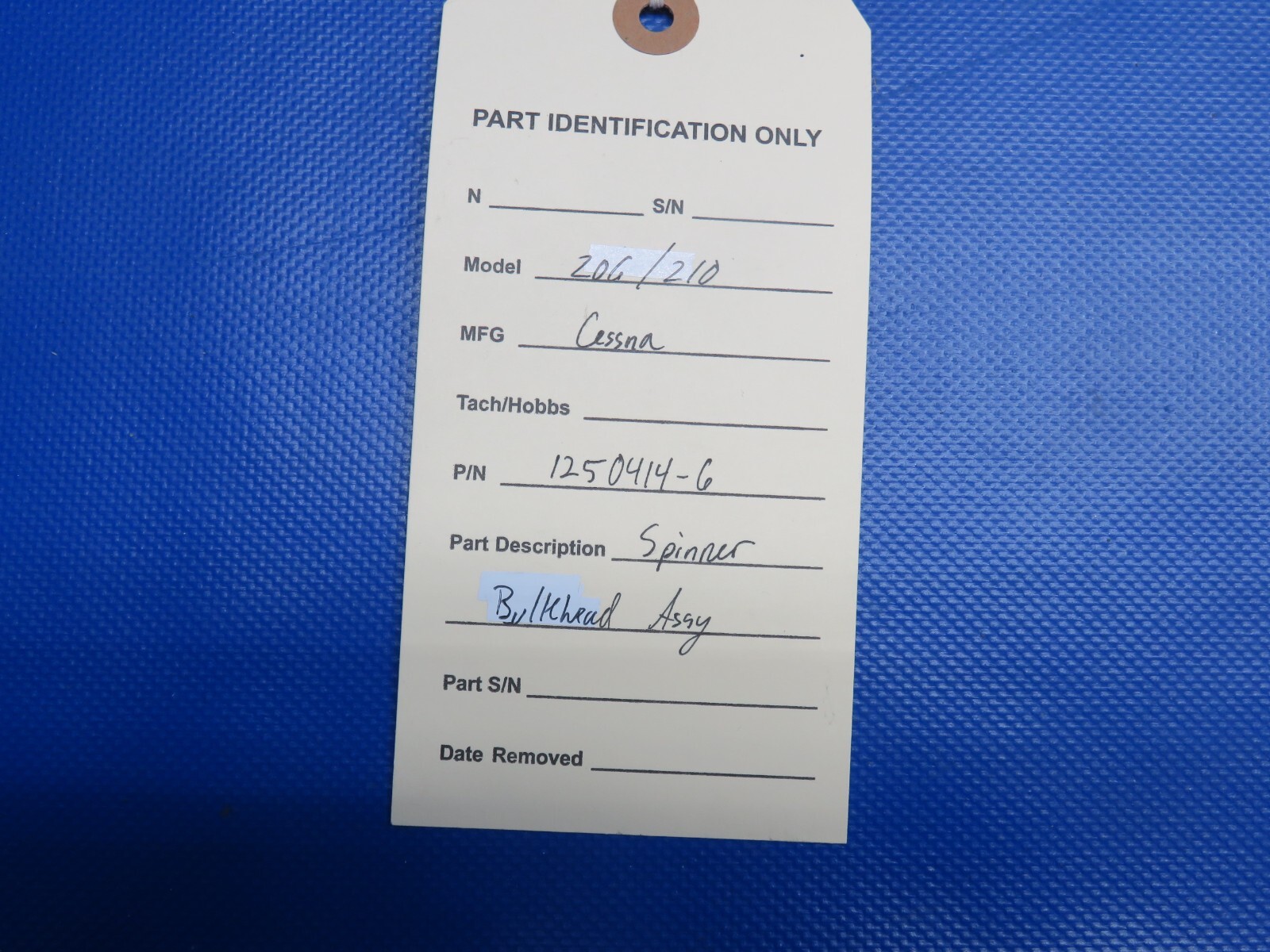 Cessna 206 / 210 Spinner Bulkhead Assy P/N 1250414-6 (0124-1060
