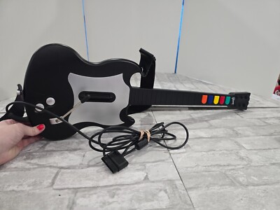Guitar Hero RedOctane Black Gibson Sg PS2 Model PSLGH PlayStation 2 Wired TESTED