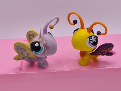 Littlest Pet Shop - LPS Butterfly 801 397 Orange Yellow Pink Purple Insect