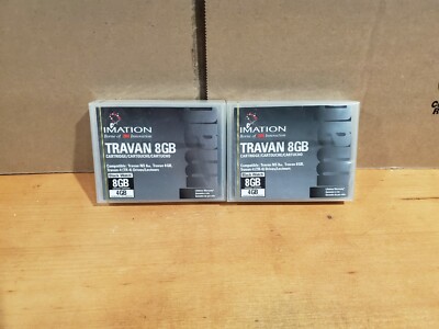 (2) Imation Black Watch Travan 8GB Cartridge New Sealed