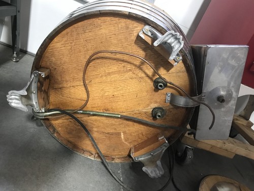 RARE BUCKEYE ROOT BEER STAVE BARREL DISPENSER FULL SIZE 1930s Oak Stainless Band