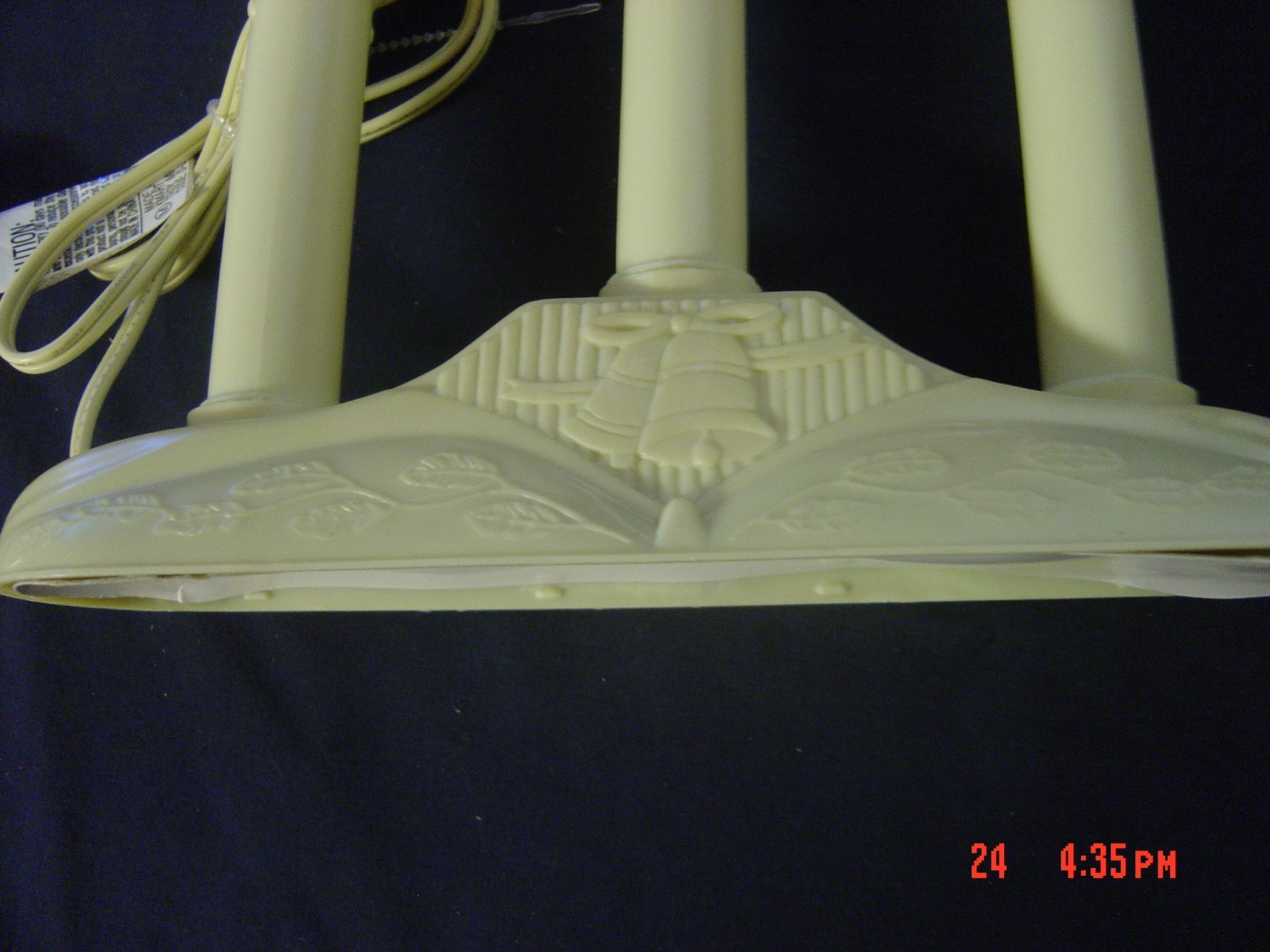 Vintage Christmas 3 Tiered Plastic Candle Window Candelabra Lights