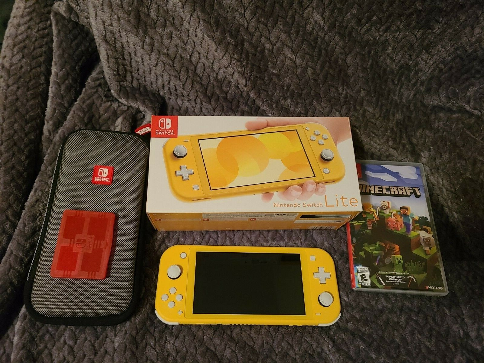 Yellow Nintendo Switch Lite Bundle (Case and Game Included