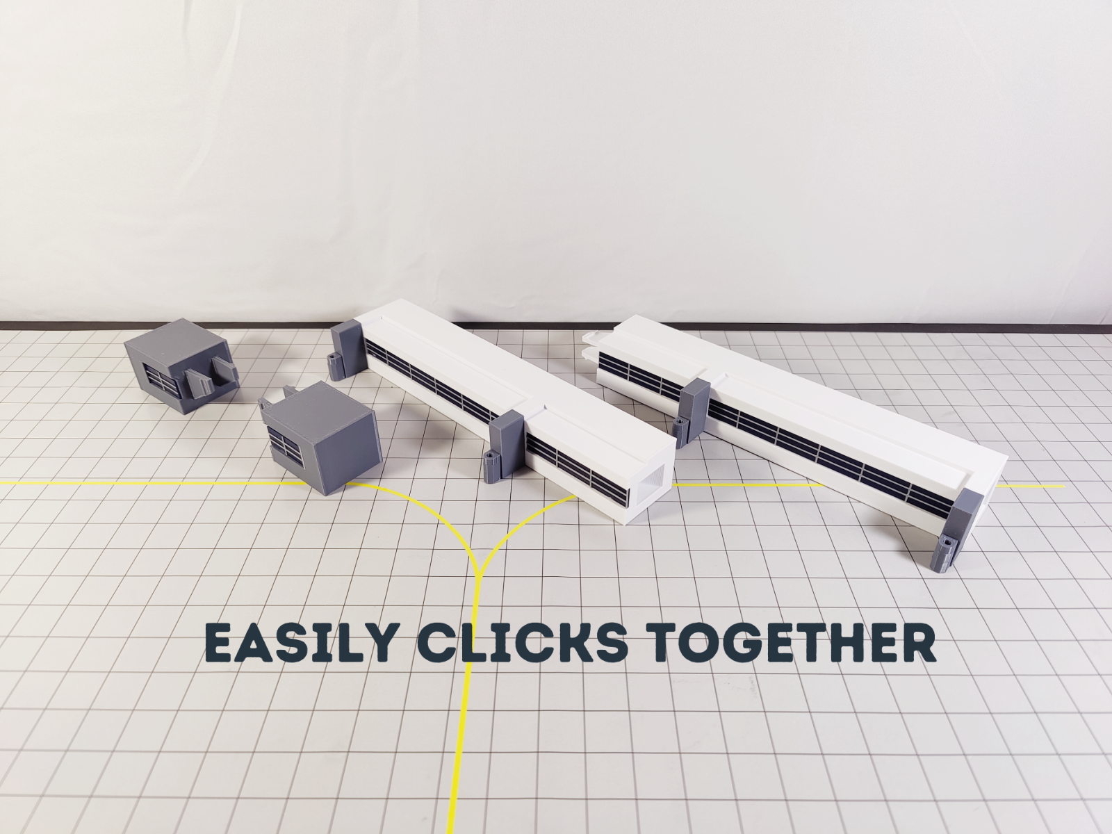 REGIONAL AIRPORT TERMINAL BUILDING + EXTENDING BRIDGES Model 1:400 Scale Diorama