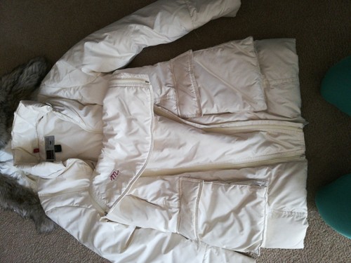 Maternity babywearing Winter Coat xs White  - The M Coat