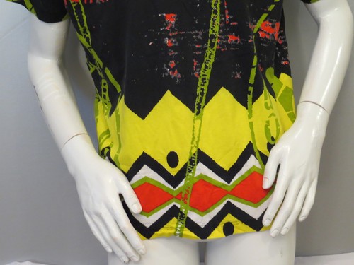 Vintage Body Glove Shirt - Everywhere Tribal Graphic Rasta Colours - Men's Small