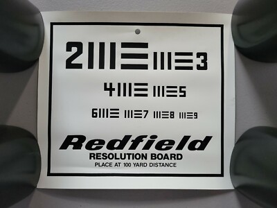 Vintage Redfield Scopes Resolution Board Gun Store Display Advertising Poster