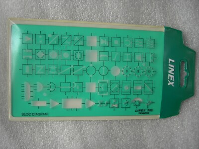 LINEX TEMPLATES 1188S BLOC DIAGRAM TEMPLATE VINTAGE DA COLLEZIONE