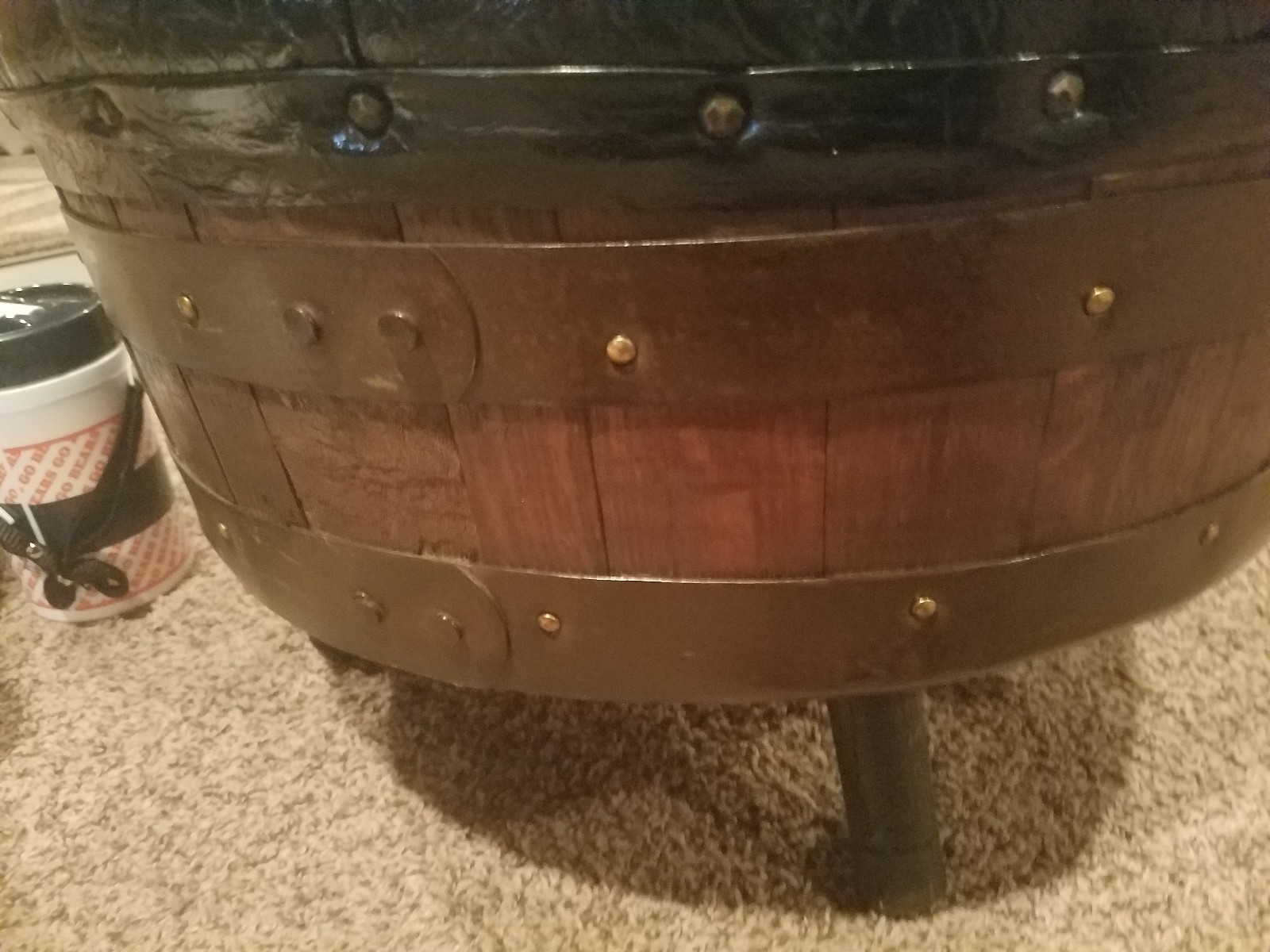 60's 70's whiskey barrel swivel chairs. Set of 5