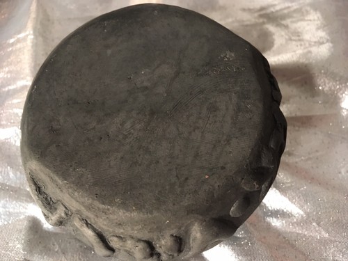 VINTAGE CENTRAL MEXICO City Park Villa BLACK POTTERY Ashtray