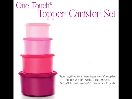 Tupperware One Touch Topper Canister Set-Combined Shipping
