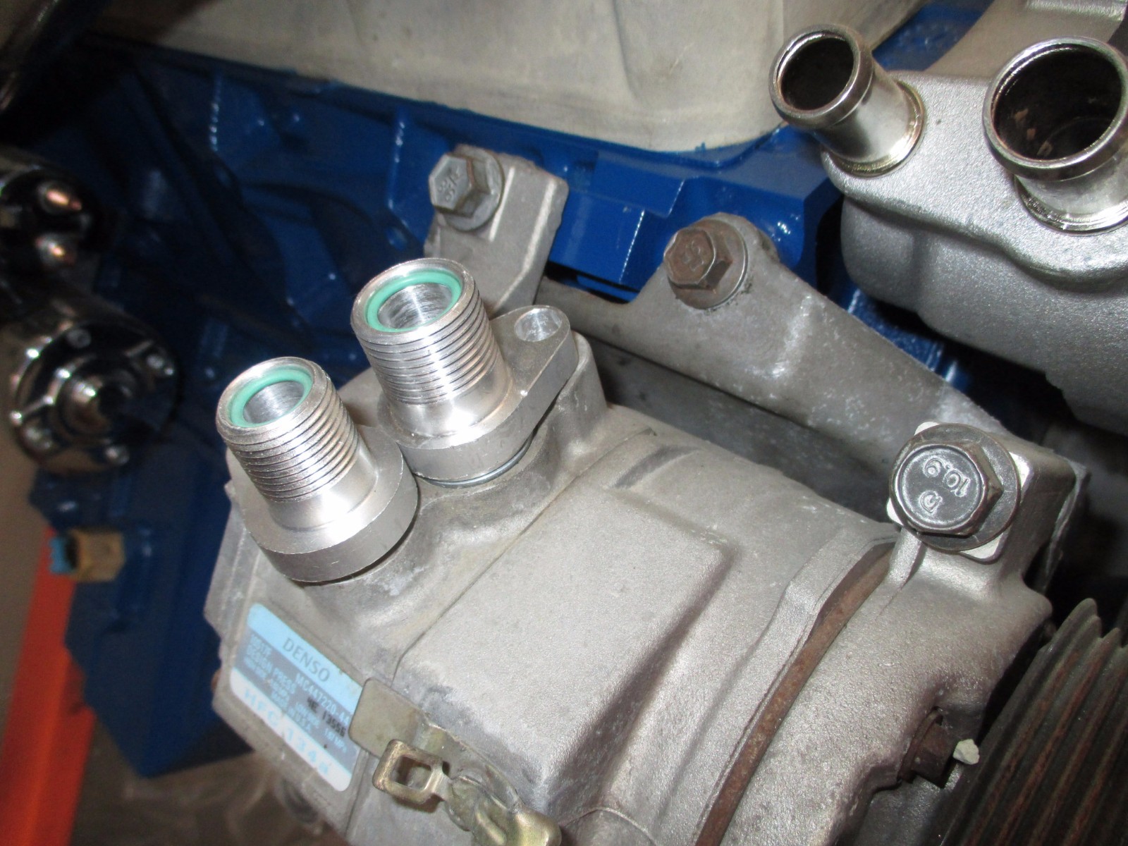 LS Swap AC Compressor adapter fittings for Denso 10S17F 10S20F EBG