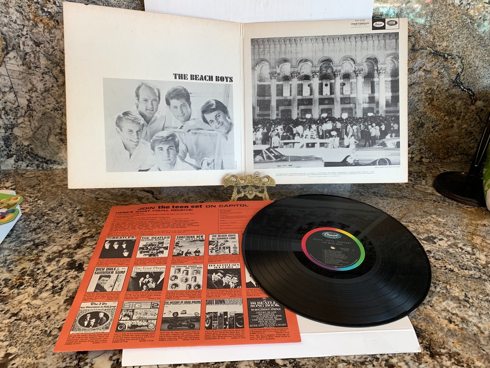 Vintage 1964 Beach Boys Concert LP Vinyl Capital Records