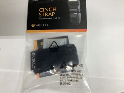 Vello Cinch Strap FD-800 For Portable Flashes Bouncer Softbox Reflector Black