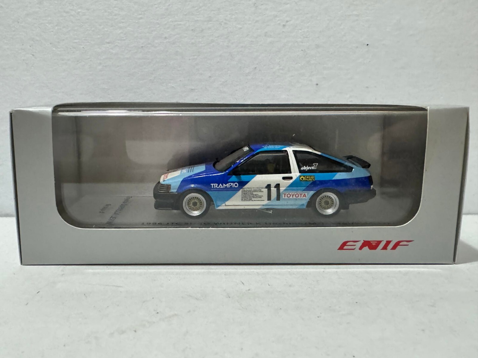 トミカ TRAMPIO LEVIN 1/43 ENIF Toyota Corolla Levin All Japan JTCC Rd 2 Sugo
