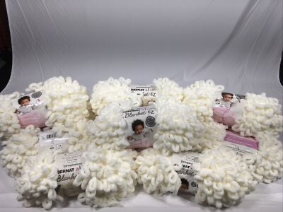 Bernat Alize Blanket-EZ Yarn Cream, 18 Yards, 100% Polyester, NEW Fuzzy Soft
