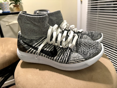 Nike Lunarepic Flyknit Mens Size 8 US Running Shoes Oreo Sneakers 818677-101