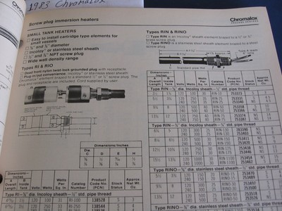 Chromalox Heating Products 1983 Catalog Emerson Electric Asbestos