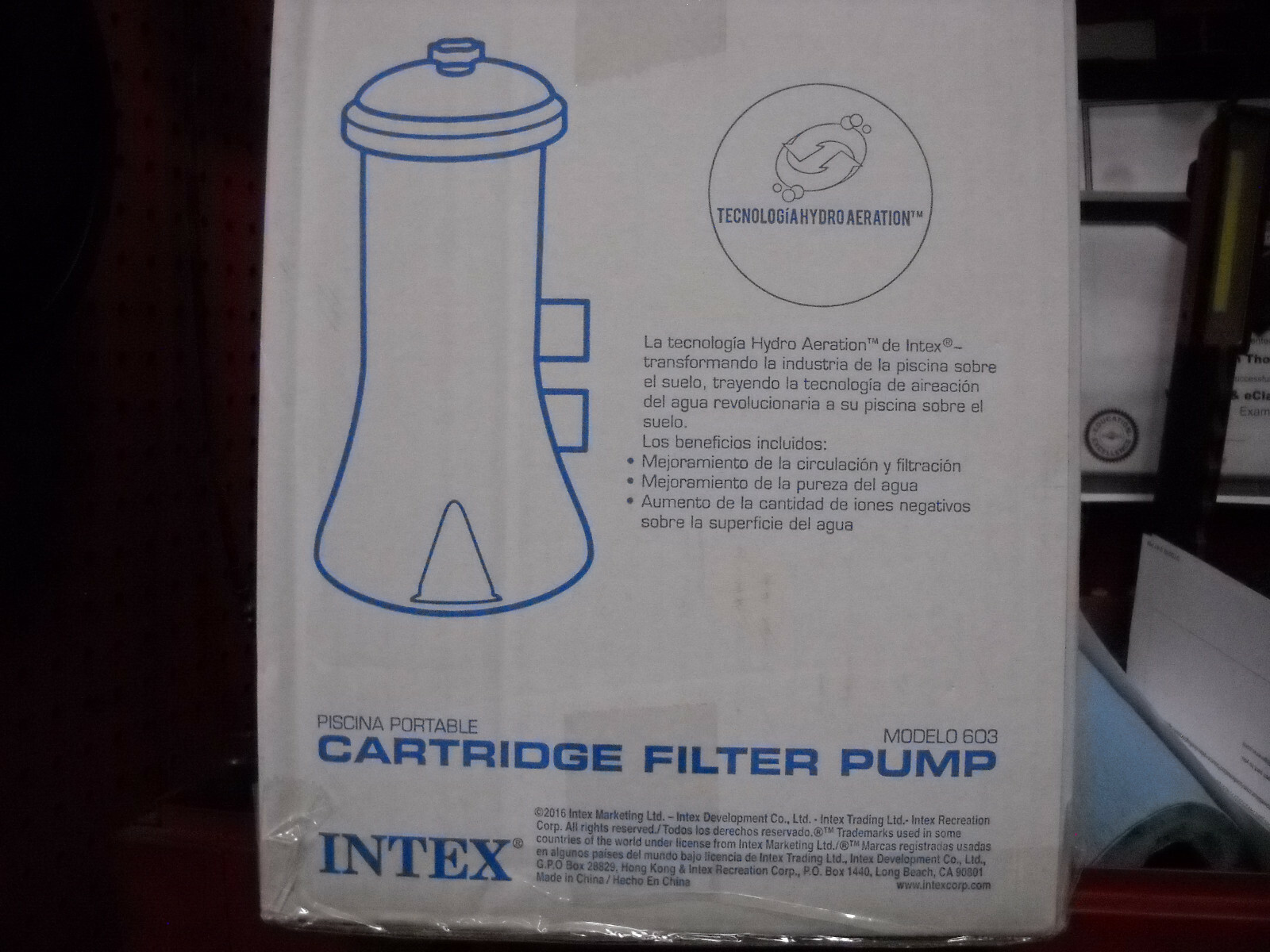 Intex Model 603 cartridge filter pump NEW
