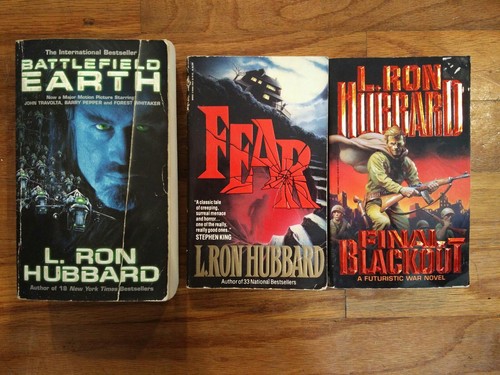 Lot L Ron Hubbard Mission Earth,fear,final blackout,battlefield earth,paperback