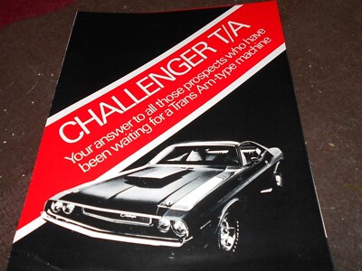 1970 DODGE CHALLENGER T/A TRANS AM DEALER SALES FLYER BROCHURE