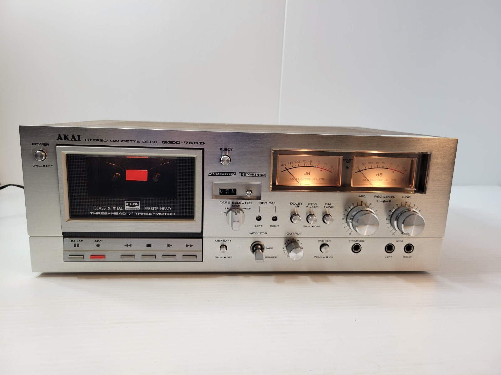 Akai GXC750D Vintage Stereo Cassette Deck Plays